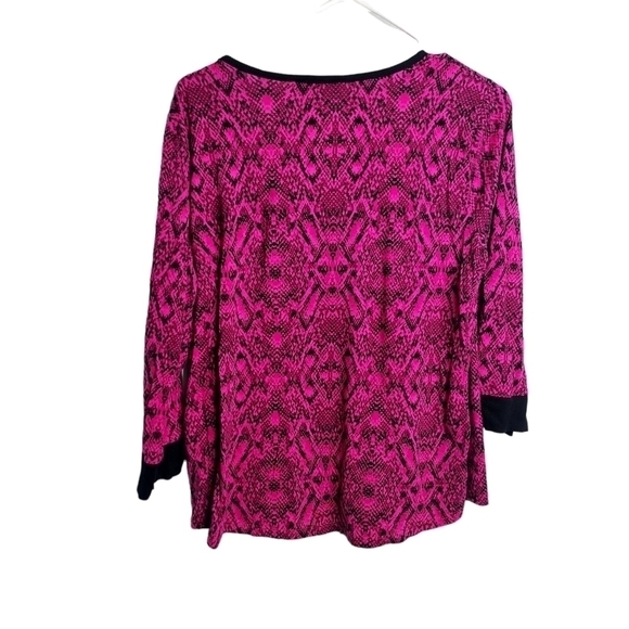 JONES NEW YORK PINK & BLACK TOP SIZE XL - Picture 5 of 5